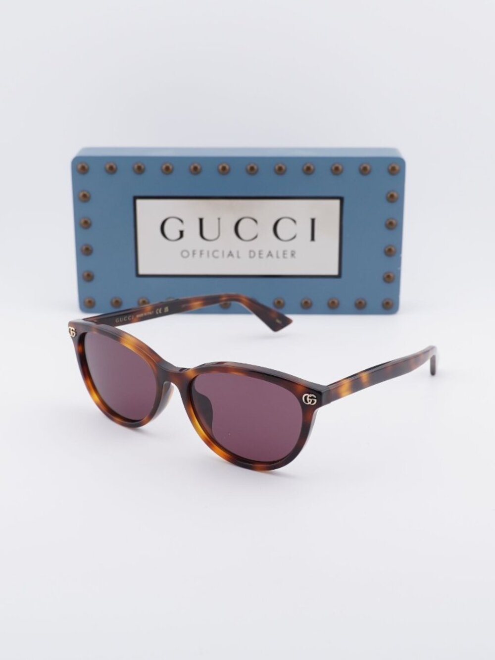 Gucci GG1818SK 002 Cat Eye Sunglasses - Havana / Violet